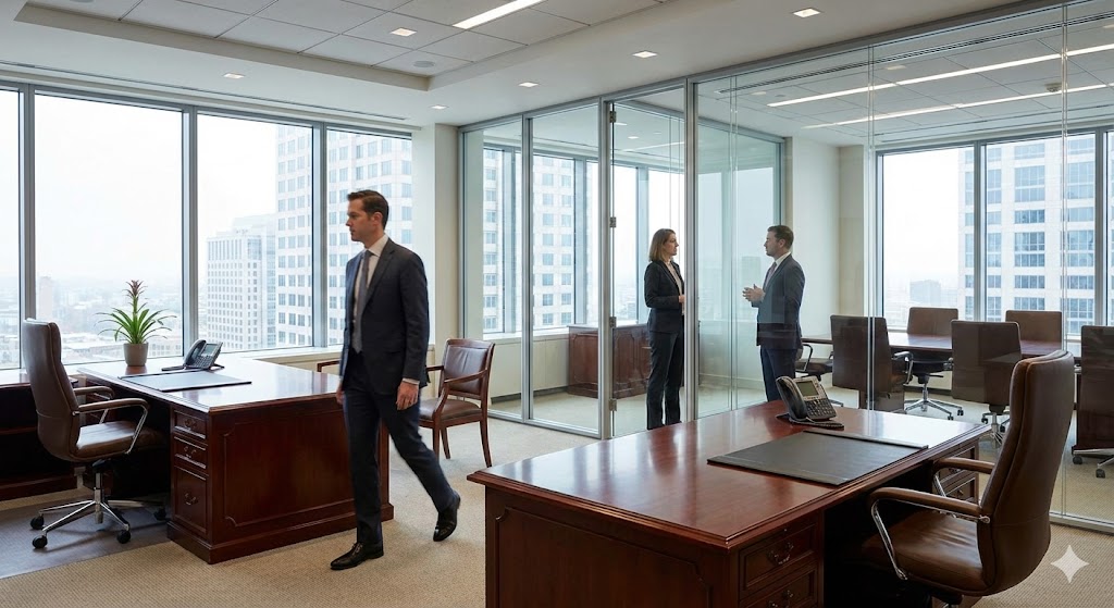 Professional services industry corporate environment representing business restructuring (AI Generated Illustration)