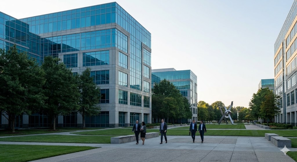 Enterprise computing industry corporate environment representing business restructuring (AI Generated Illustration)