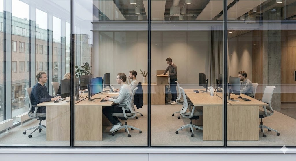 Fintech industry corporate environment representing business restructuring (AI Generated Illustration)