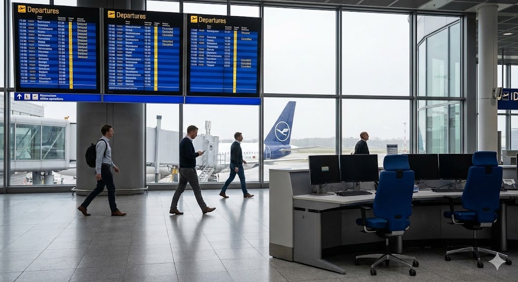 Commercial aviation industry corporate environment representing business restructuring (AI Generated Illustration)