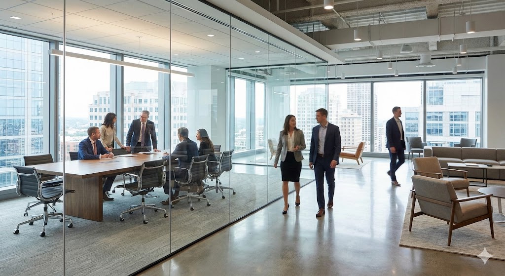 Management consulting industry corporate environment representing business restructuring (AI Generated Illustration)