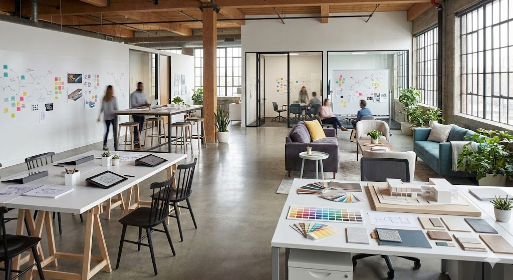 Advertising industry corporate environment representing business restructuring (AI Generated Illustration)