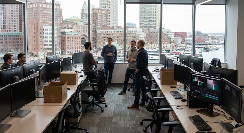 Streaming infrastructure industry corporate environment representing business restructuring (AI Generated Illustration)