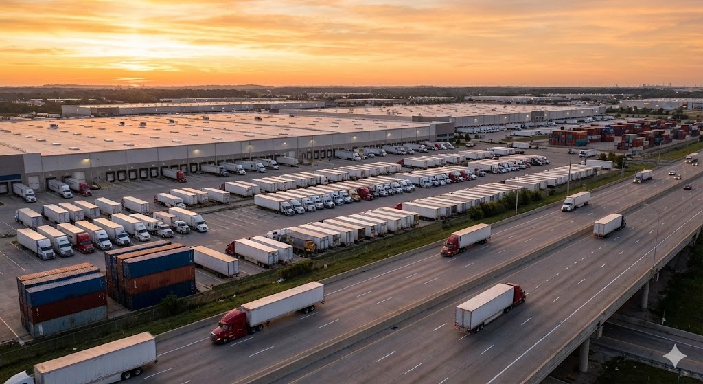 Third-party logistics industry corporate environment representing business restructuring (AI Generated Illustration)