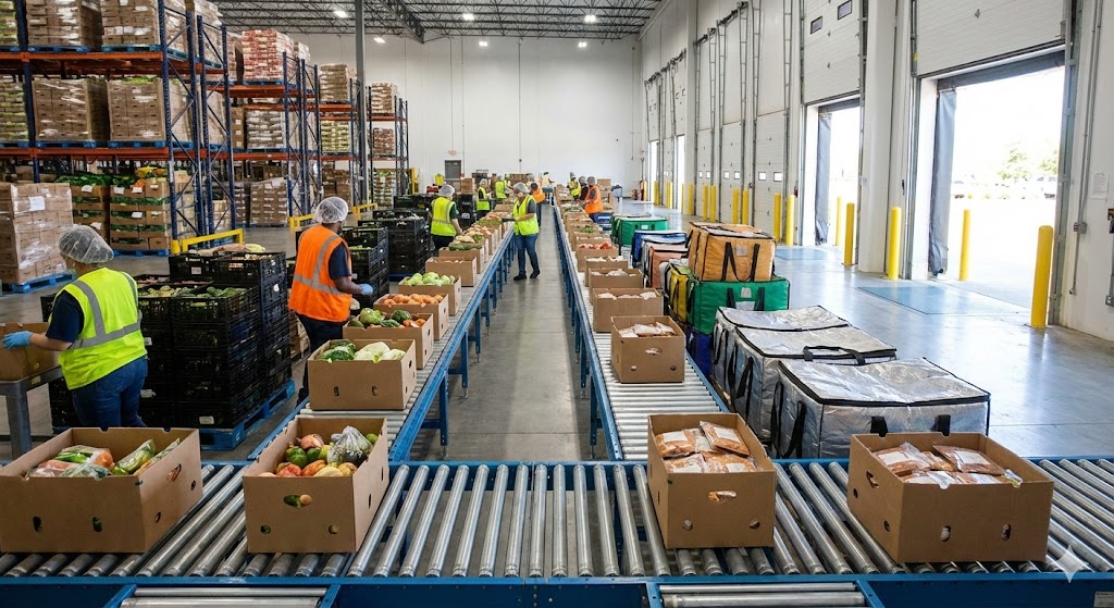 Meal kit delivery industry corporate environment representing business restructuring (AI Generated Illustration)