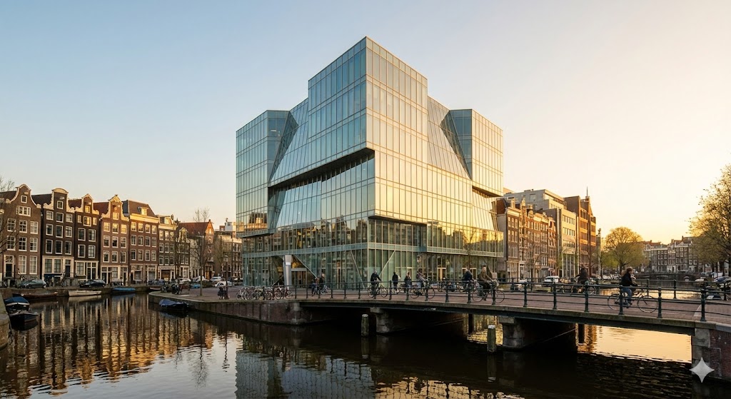 Banking industry corporate environment representing business restructuring (AI Generated Illustration)