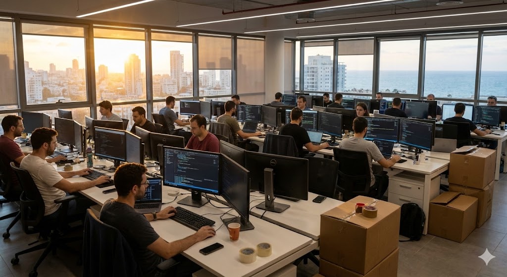 Recruitment technology industry corporate environment representing business restructuring (AI Generated Illustration)