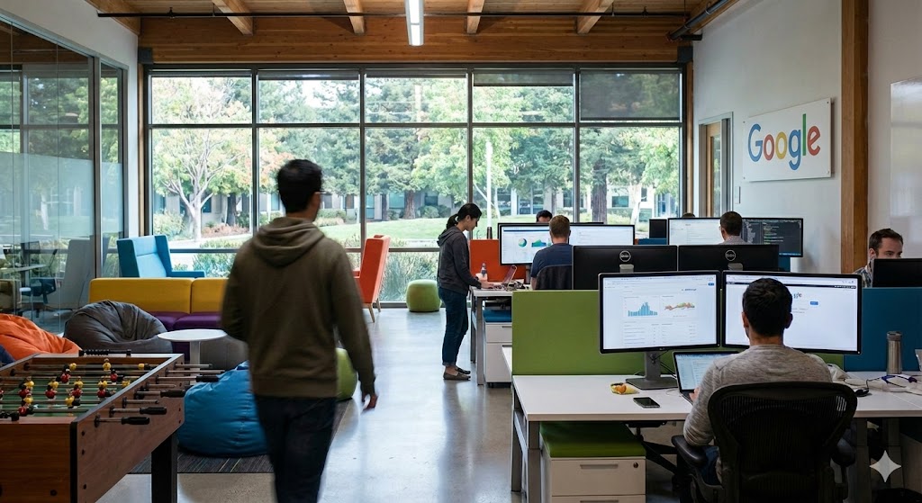 Search engine industry corporate environment representing business restructuring (AI Generated Illustration)