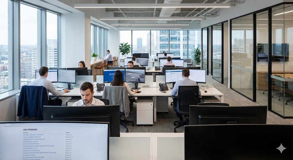 Hr technology industry corporate environment representing business restructuring (AI Generated Illustration)